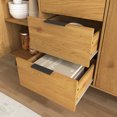 thumbnail image 4 of 47.2" Kitchen Cabinet with 3 Drawers & 2 Doors, Sideboard Buffet Cabinet with Storage, Wood Coffee Bar Cabinet, Kitchen Buffet Cupboard, Natural, 4 of 9