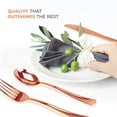 Stock Your Home Rose Gold Plastic Cutlery Set - 160 Disposable Utensils ...