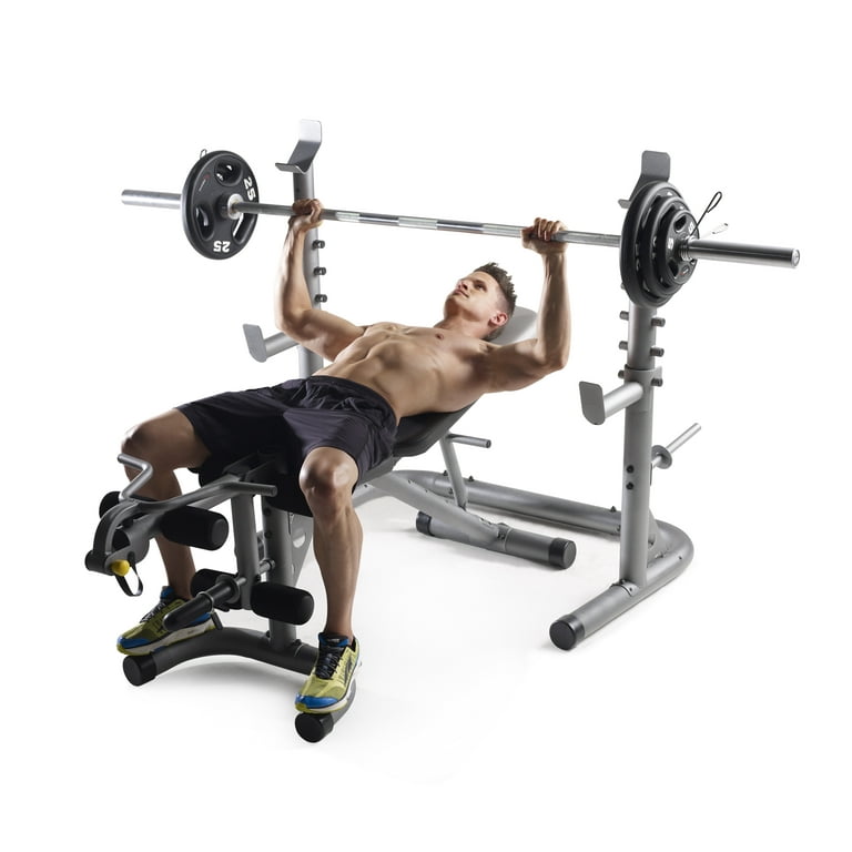 Gold s Gym XRS 20 Olympic Power Squat Lifting Weight Workout Rack with Safety Spotters Walmart