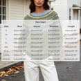 thumbnail image 4 of QSAWXQZ Women's Crewneck Sweater Long Sleeve Color Block Fair Isle Jacquard Pullover Casual Knit Top S, 4 of 6