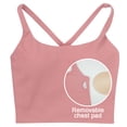 thumbnail image 3 of Sujetadores deportivos para mujer, sujetador de yoga con espalda cruzada, almohadilla para el pecho extraíble, top de fitness, 3 of 6