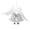 A010- J, variant on Clear Crown Christmas Tree Ornament with Silver Glitter and Rhinestone Detail for Holiday Tree Hanging Decoration