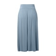 thumbnail image 5 of OSOLU Solid Color Women Full Length Skirt A-Line Umbrella Skirt Mid-Length Skirt Lovely Skirts, 5 of 6