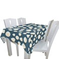 thumbnail image 3 of EREHome Random Dots Tablecloths Navy Cream Table Top Decoration 52x70 inches, 3 of 5