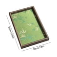 thumbnail image 6 of Bamboo Embroidery Decorative Wood Tray, Rectangular Storage Tray for Living Room, Desk & Tabletop Organization, 6 of 6