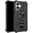 thumbnail image 2 of VALUE 3-PACK Military Grade Tough Ultra Rugged Hybrid Case with Kickstand for iPhone 16 Plus - Black Blue Red, 2 of 5