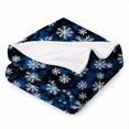 thumbnail image 2 of SPXUBZ Snowflake Pattern Throw Blanket 50x60 Inch, Winter Design Soft Fleece Blanket, Cozy Christmas Home Decor for Sofa Bed 50"x40", 2 of 5