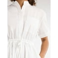 thumbnail image 3 of Free Assembly Women's and Women's Plus Cotton Double Tie Utility Midi Dress with Short Sleeves, Sizes XS-4X, 3 of 5
