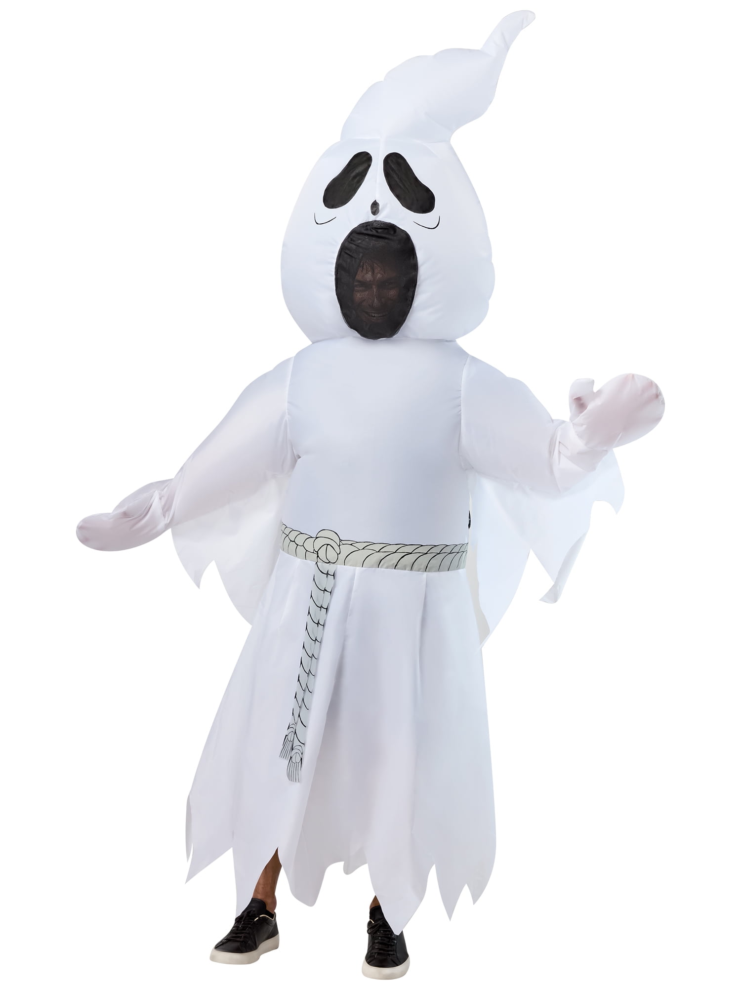 Rubies White Ghost Reaper Inflatable Costume for Adults, Unisex