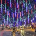 thumbnail image 2 of 32/24/16/8 Tubes Meteor Shower LED String Lights Holiday Lighting Garden Rain Drop Falling Wedding Party Christmas Decorations, 2 of 5