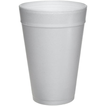 (Pack of 25) 32 oz White Disposable Drink Foam Cups Hot and Cold Coffee