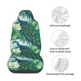 thumbnail image 4 of Wukai Peacock And Flowers Full Set Car Seat Covers with Soft Padding Universal Auto Front Seats Protector and Cushion Mat, 4 of 5