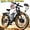 6000W 60V 20Ah 50MPH White Orange, variant on PUJH Electric Motor Bike 6000W Dual Hub 60V 20Ah 50 MPH 35 100 Mile 200Nm 40 Degree Climb 26 inch Fat Tire Full Suspension Hydraulic Brake for Adults