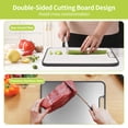 thumbnail image 5 of Stainless Steel Cutting Board Large, Double Sided Cutting Board for Kitchen, Non Toxic Chopping Board for Meat, Vegetables,Dishwasher Safe, 5 of 6