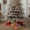 thumbnail image 4 of Sikiie Hippie Peace Love Nativity Christmas Tree Skirt, Jesus Christian Winter Holiday Tree Mat Decoration(30-48IN), 4 of 6