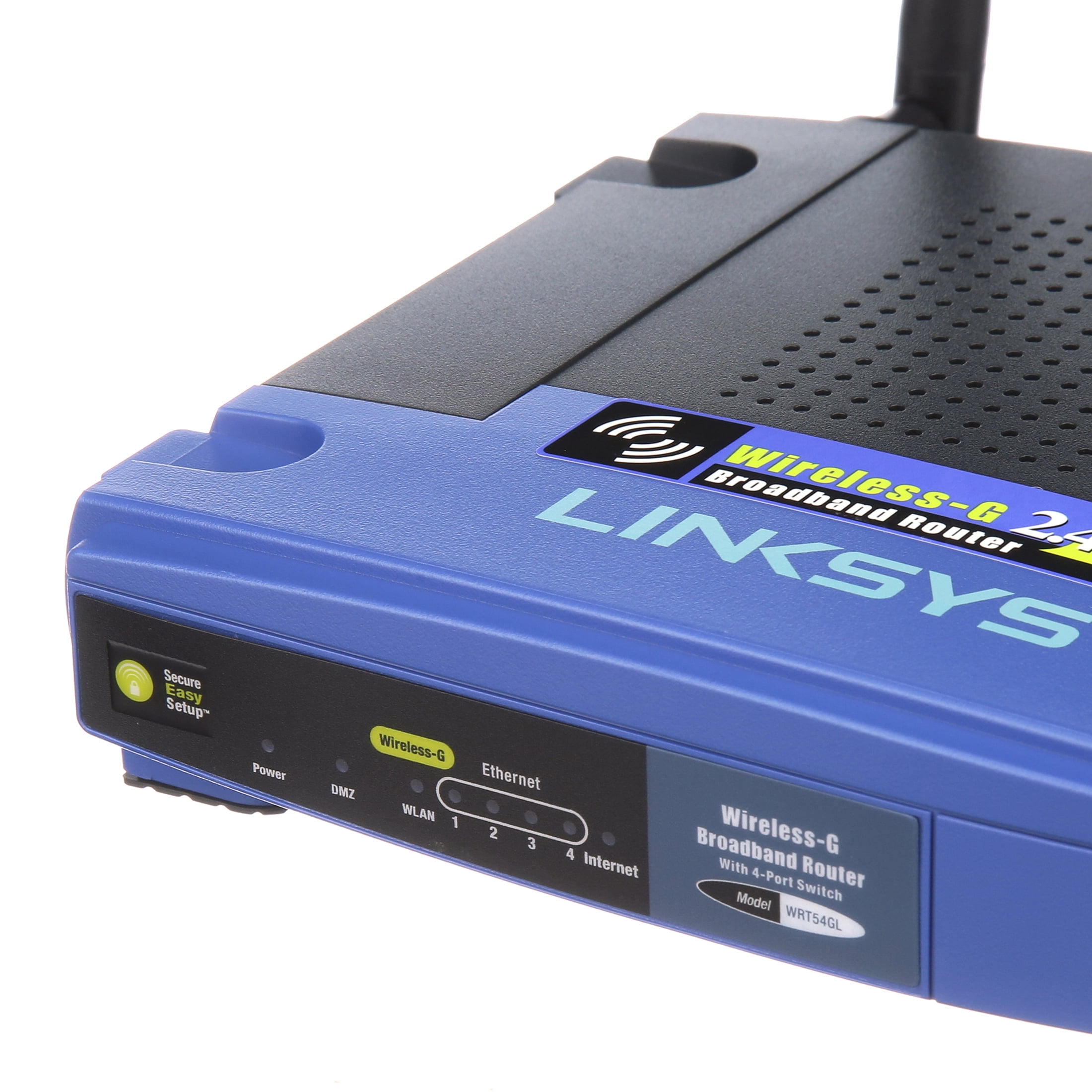 Madison Junior lommelygter Linksys WRT54GL IEEE 802.11b/g Wireless Router 2.40 GHz ISM Band - 2 x  Antenna(2 x External) - 6.75 MB/s Wireless Speed - 4 x Network Port - 1 x  Broadband Port - Fast Ethernet - Desktop - Walmart.com