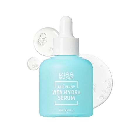 KISS NEW YORK Vita Hydra Serum for Face 1.01 Fl Oz, Hydrating Serum with Hyaluronic Acid, Ceramide, Niacinamide for Strong Skin Barrier & Plump Skin, Gentle Korean Skincare for Sensitive Skin