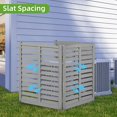 thumbnail image 5 of Wood Outdoor Air Conditioner Fence Screen, 3-Panel Outside Wood Privacy Fence, 32" W x 38" H,Grey, 5 of 8
