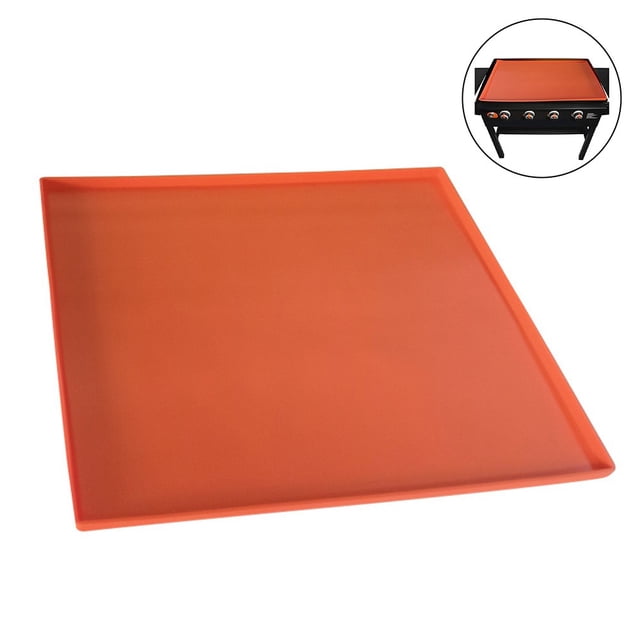 Grill Fry Pan Mat Extends Fry Pan Life - Waterproof, Reusable Silicone Top Cover 28Inch