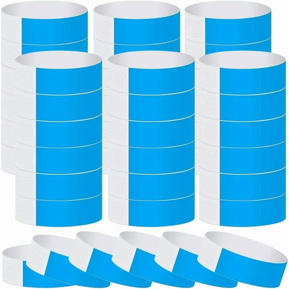 200Pcs Party Wristbands Event Armband Waterproof Lightweight Neon Paper Bracelets Adhesive Colored ID Hand Wristband