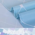 thumbnail image 4 of Small Shower Curtain Ombre Blue Shower Curtain Set with Hooks Water Repellent Modern White Shower Curtain Linen Fabric Shower Curtains for Bathroom Bathtub Hotel, 36x72 inch, Purple Blue, 4 of 6