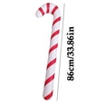 thumbnail image 3 of Fiudx Bastón de Caramelo Inflable, Decoración Navideña Clásica, Material de Pvc, Divertido Juguete Interactivo, Ideal para Fiestas Navideñas, Tamaño de 87 Cm, Juego de 2, 3 of 3