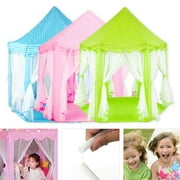 KBONGD Portable Princess Castle Play House Blue/Pink Large Indoor/Outdoor Kids Play Tent