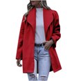 thumbnail image 2 of T-Shirt à Manches Longues pour Femme Mode Automne Ouvert devant Ample Manteau Blouse Unie Hauts, 2 of 6