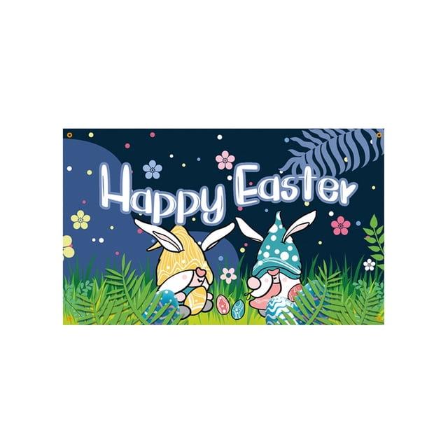 zhangmingg Easter Holiday Photography Banner for Spring Party Scene Decoration Indoor Outdoor Use