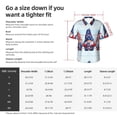 thumbnail image 5 of Sikiie Cute Gnomes in USA1 Print Men's Hawaiian Shirt, Summer Beach Button Pocket Short Sleeve T-Shirt,Large, 5 of 7