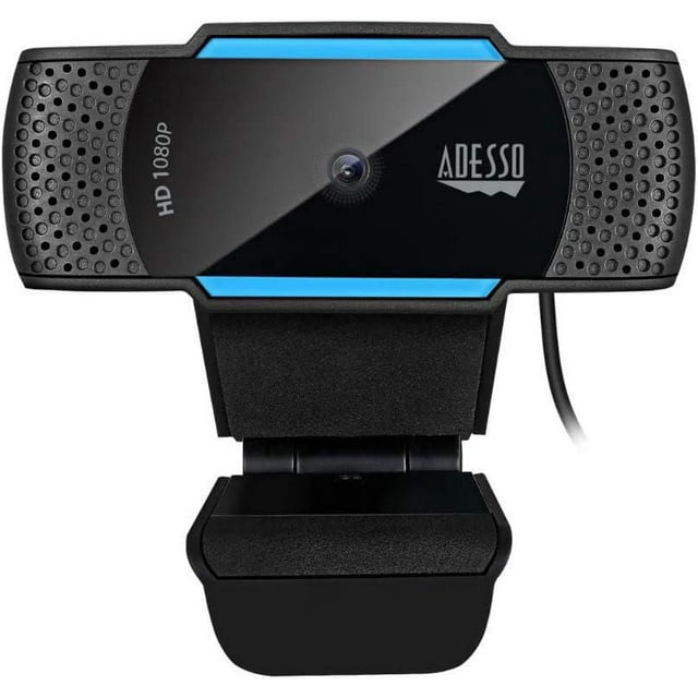 Adesso Cybertrack H5 1080p Hd USB Autofocus Webcam with Microphone, 1920 Pixels X 1080 Pixels, 2.1 Mpixels, Black