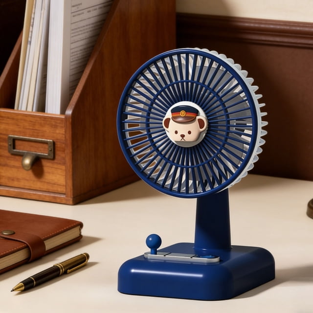 Kieccall Cute Fun Portable USB Fan Mini Cooling Device For Home Office Outdoor Summer Lovely Daily Cooling
