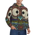 thumbnail image 2 of Sikiie Boho Owl Men's Hoodie, Essentials Hoodie, Sweatshirt, Pullover Hooded Sweatshirt for Men-4X-Large, 2 of 7