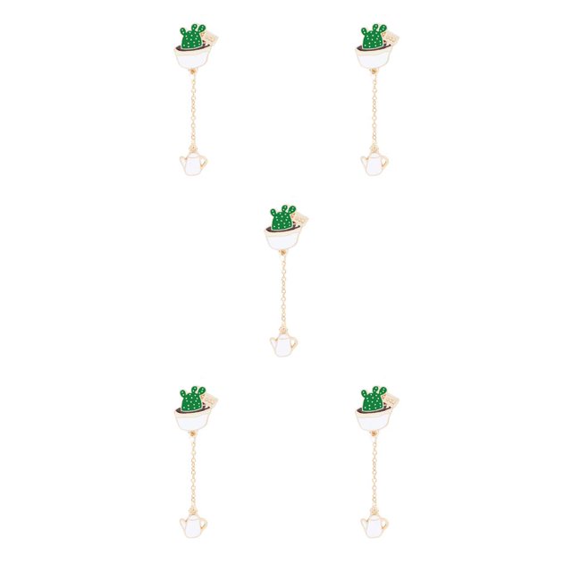 Broche de dibujos animados Qarigey patrón de planta esmalte Floral pin accesorios Cactus San Valentín niñas