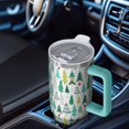 thumbnail image 6 of Green Christmas Tree Pattern Tumbler with Handle and Lid,40oz Double Wall Vacuum Insulated Tumbler,Cups Gift for Women and Men, 6 of 7