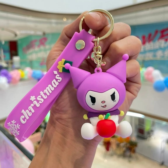 Hello Kitty Silicone Keychain Pendant Sanrio Anime Cinnamoroll Kuromi Cute Cartoon Backpack Decoration Gifts for Kids