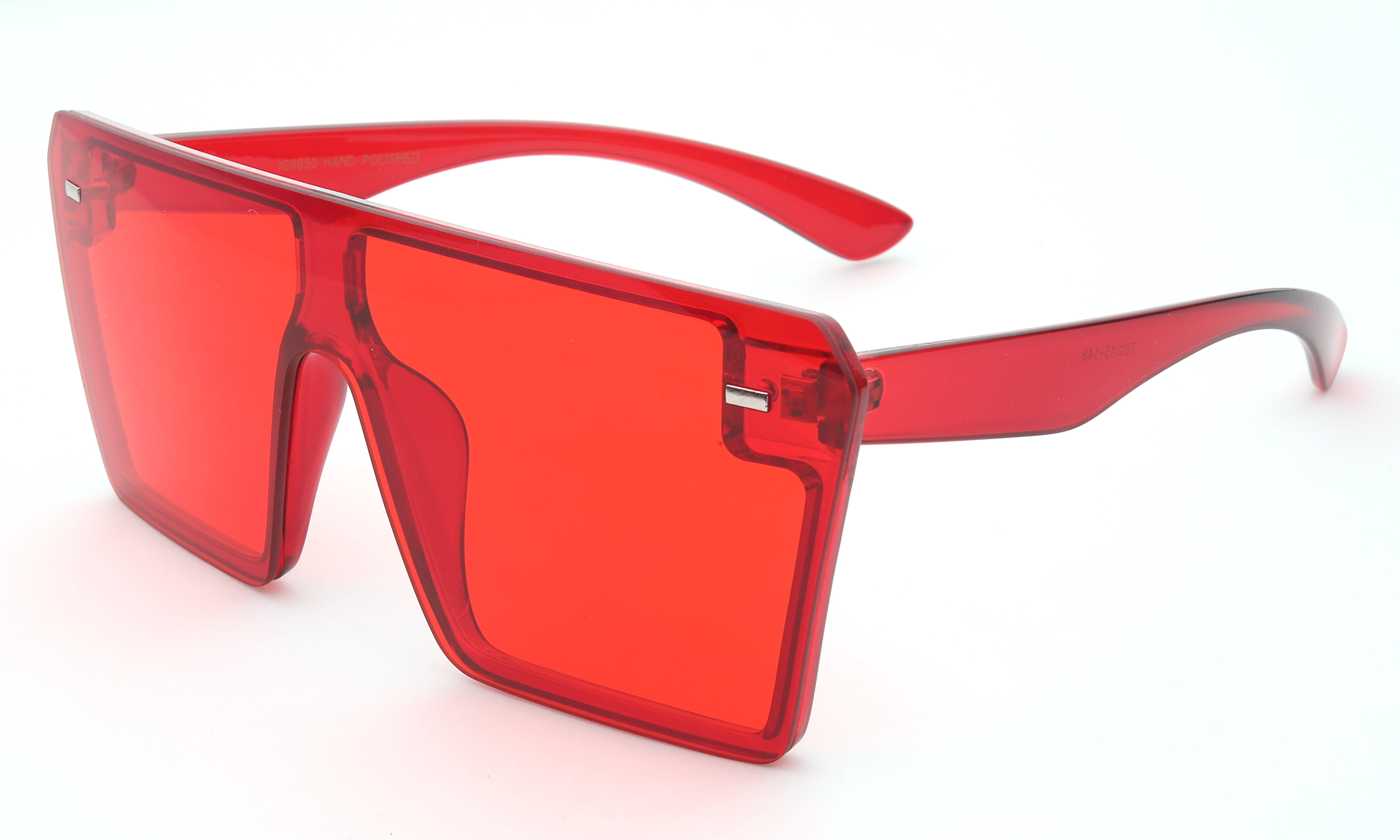 Red oversized sunglasses hotsell