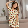thumbnail image 3 of Naloa Ladybug And Bee Print Women Nightgowns,Womens Loungewear,Short Sleeve Sleepwear,Comfy Ladies Nightdress, 3 of 6