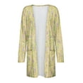 thumbnail image 5 of Ashirexll Womens Cardigan Sweaters Fall Winter Fashion Casual Thin Printed Long Sleeve Soft Knit Cardigan Sweater with Pocket Yellow S, 5 of 5