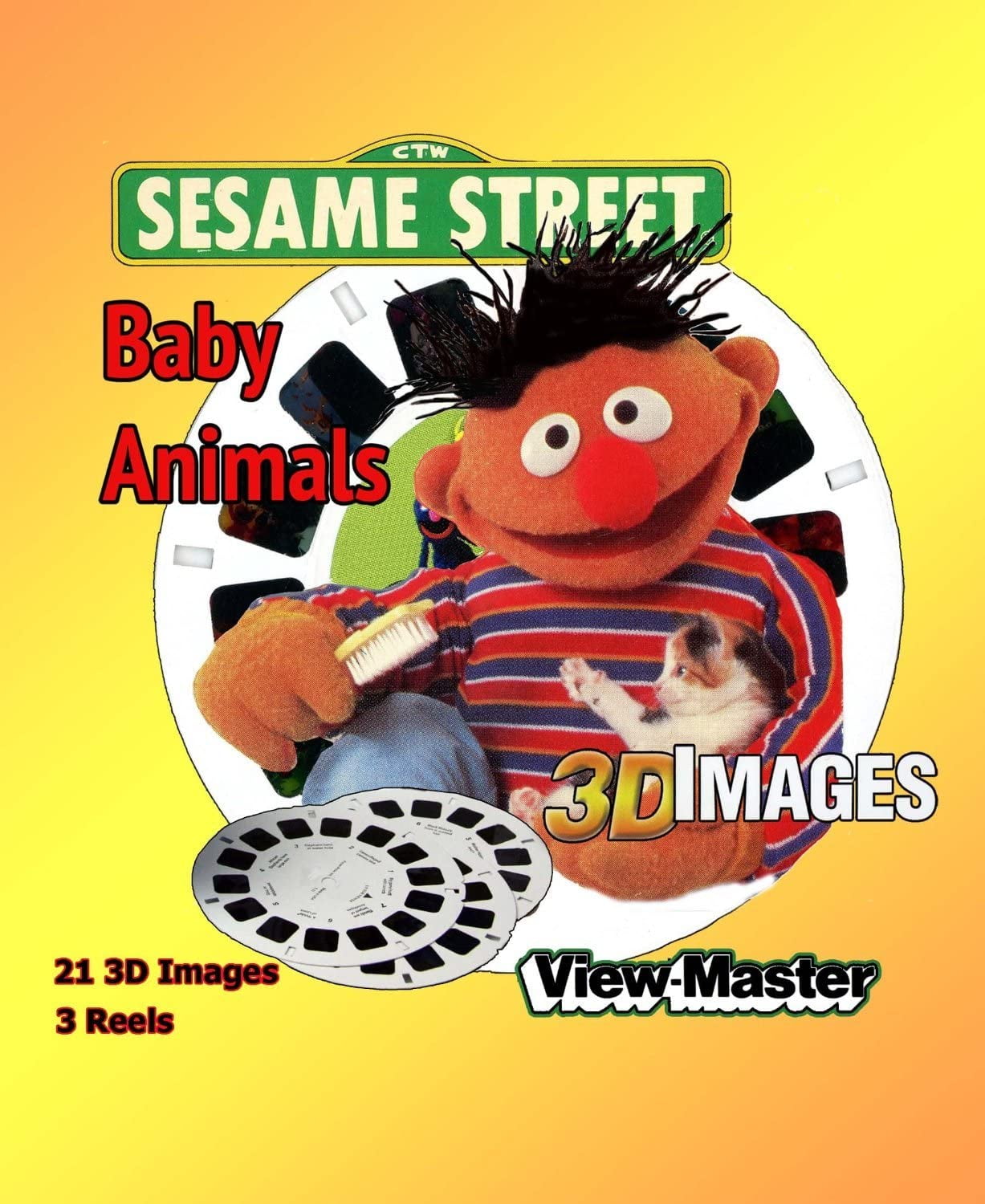 21 3D Images by 3Dstereo ViewMaster ViewMaster Sesame Street Baby Animals View-Master 3 Reel Set 