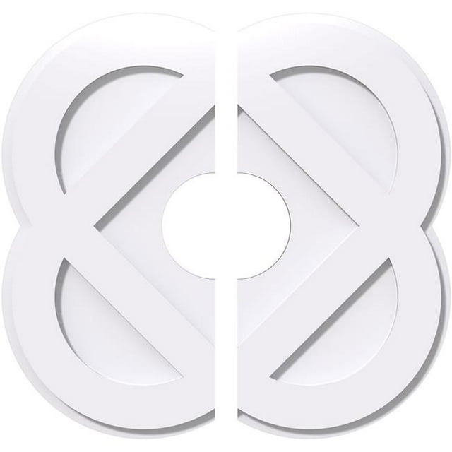 Ekena Millwork CMP24CE2-06000 24 in. OD x 6 in. ID Square Charlotte Architectural Grade PVC Contemporary Ceiling Medallion - 2 Piece