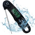 thumbnail image 1 of Meat Thermometer Digital for Cooking, Candy Making and Grilling, Collapsible Probe, with Magnet, Calibration, Backlight Waterproof Food Thermometer (Black), 1 of 7