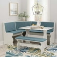 thumbnail image 2 of Linon Natasha Traditional Wood Corner Nook Dining Set in Blue, 2 of 10