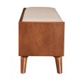 thumbnail image 5 of Alpine Furniture Flynn Wood Storage Bench in Acorn-White, 5 of 5