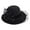 Black, variant on Women'S Autumn and Winter Flowers Round Top Casual Fisherman'S Basin Cap Small Bowler Hat,Color:Navy
