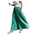 thumbnail image 4 of Maean Dress Pants for Women Summer Casual Elastic Waist Wide Leg Loose Pleated Skirt Trousers with Pockets, 4 of 4
