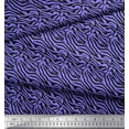 thumbnail image 3 of Soimoi Purple Japan Crepe Satin Fabric Tiger Animal Skin Print Sewing Fabric BTY 44 Inch Wide, 3 of 3