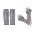 thumbnail image 1 of Guantes sin dedos calentadores de brazo de invierno calentadores de muñeca tejer guantes de invierno de medio dedo para mujer guantes de invierno calentador de punto corto guantes sin dedos, 1 of 5