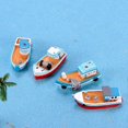 thumbnail image 2 of Home Decor Miniature Boat Mini Fishing Boat Model Mediterranean Decor Resin Desktop Boat Ornament Ocean Beach Micro Landscape Decoration, Random Style, 2 of 5