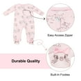 thumbnail image 4 of Disney Clothes Baby Girls Quilted Footie Coveralls Winnie the Pooh, Bambi and Marie Printed Onesie (0/3M-6/9M), 4 of 5